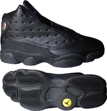 Air Jordan Retro 13 All Black Shoes