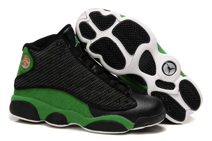 Air Jordan Retro 13 Black Green Shoes