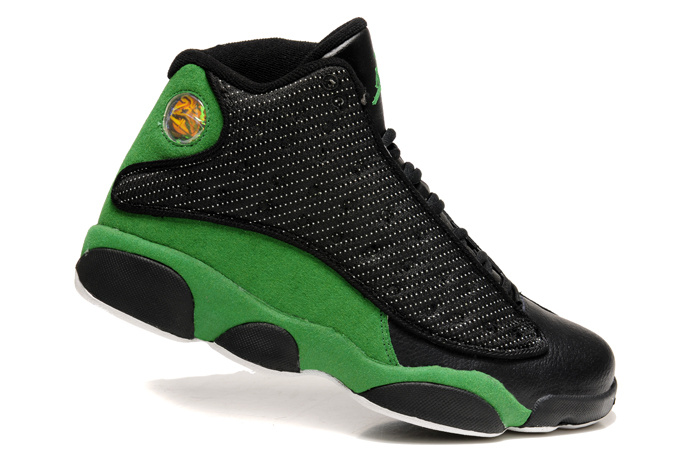 Air Jordan Retro 13 Black Green Shoes - Click Image to Close