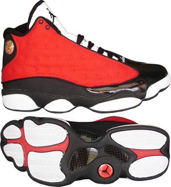 Air Jordan Retro 13 Red White Black - Click Image to Close