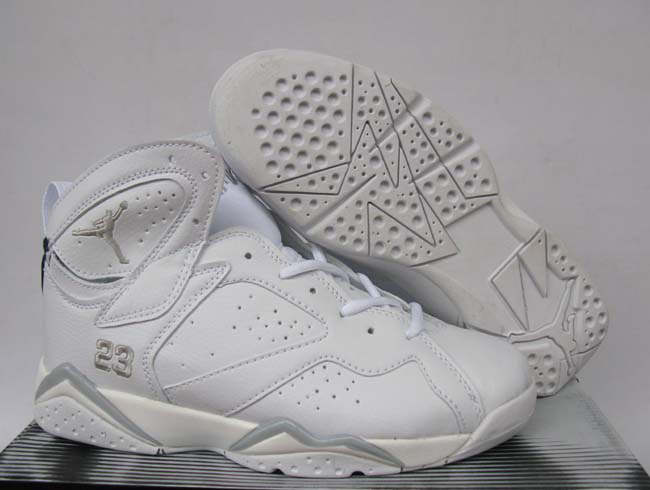 Cheap Air Jordan Retro 7 All White Shoes