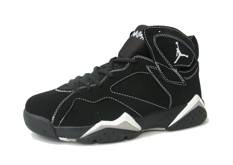 Discount Air Jordan Retro 7 Black White Shoes