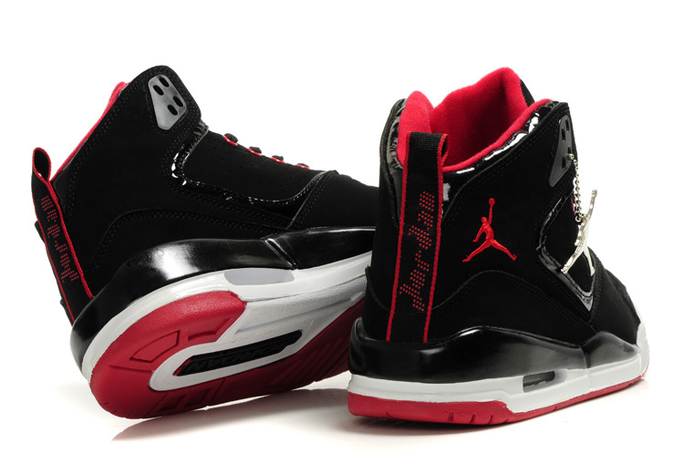 2012 Air Jordan SC2 Black Dark Black White Red - Click Image to Close