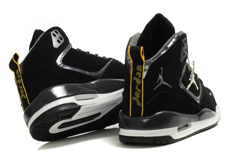 2012 Air Jordan SC2 Black White Yellow - Click Image to Close