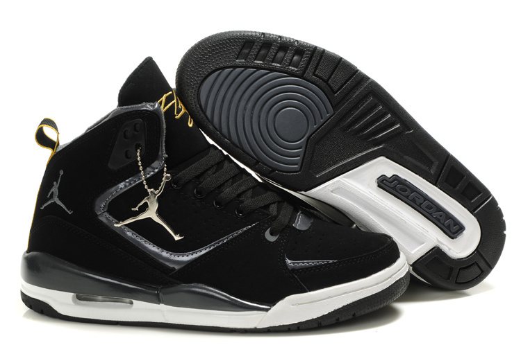 2012 Air Jordan SC2 Black White Yellow - Click Image to Close