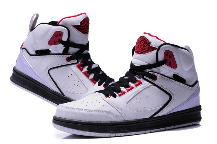 Air Jordan Sixty Club White Black Red Shoes - Click Image to Close
