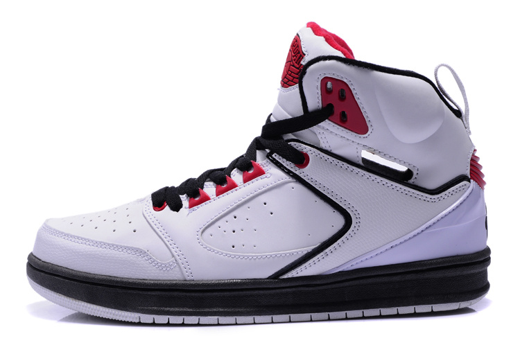 Air Jordan Sixty Club White Black Red Shoes - Click Image to Close