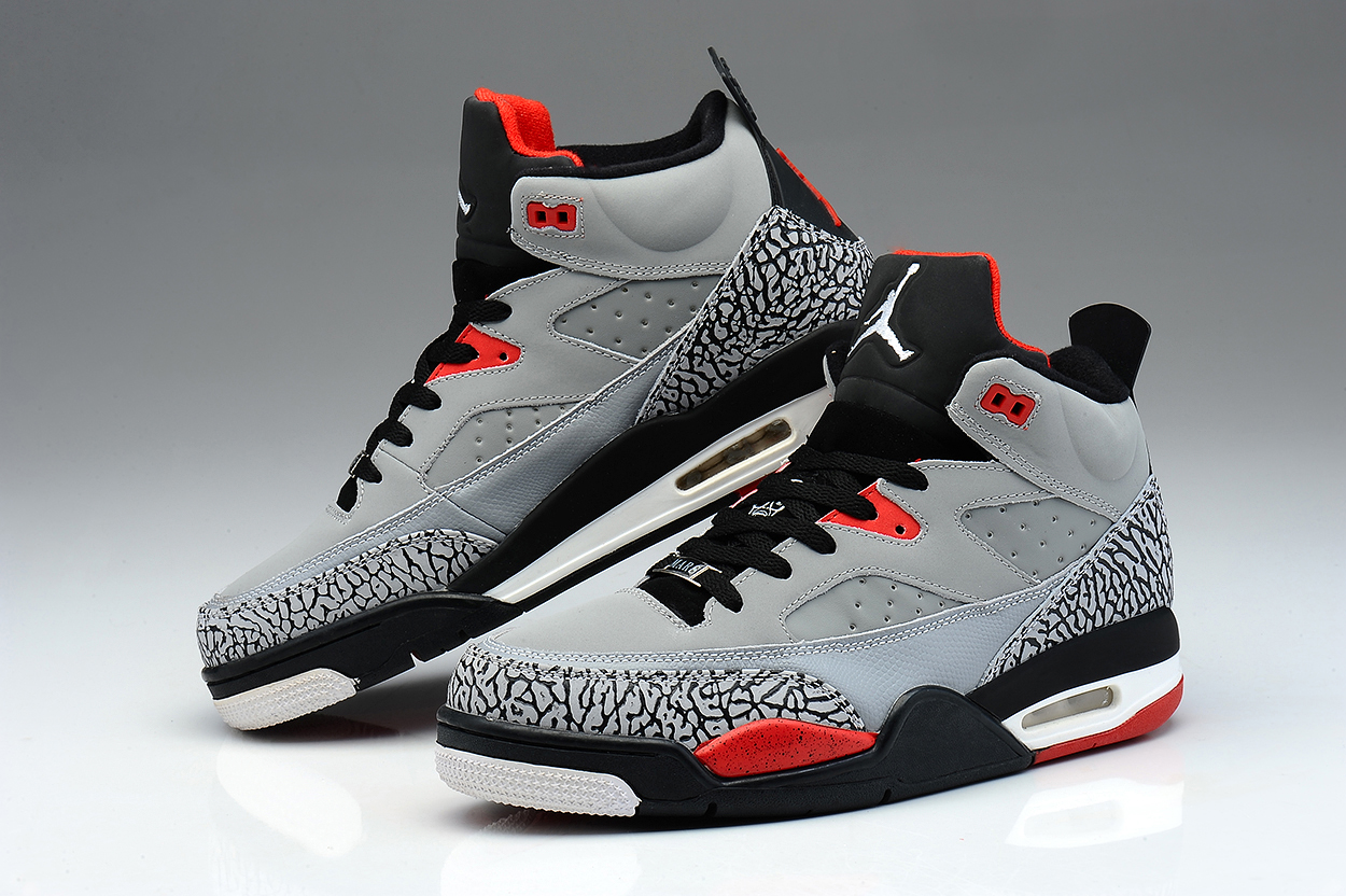 Air Jordan Spike Lee Cement Grey Red Shoes - Click Image to Close