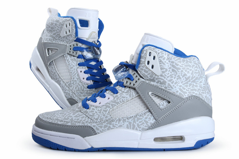 Jordan Spizike White Grey Blue Shoes - Click Image to Close