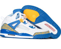 Authentic Air Jordan Spizike White Varsity Red Pro Gold Argon Blue Shoes - Click Image to Close