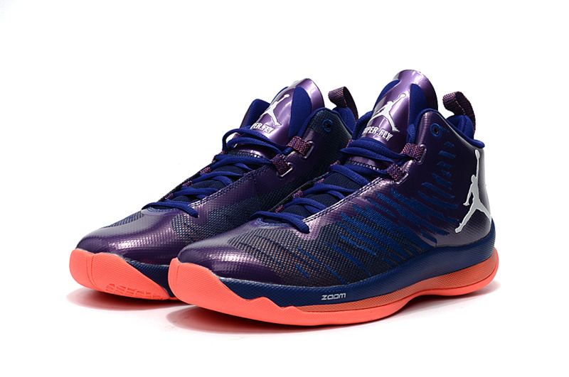 2016 Jordan Super Fly 5 Black Purple Orange Shoes - Click Image to Close