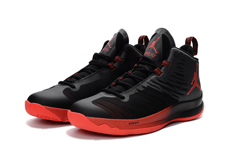 2016 Jordan Super Fly X Black Red Basketball Shoes