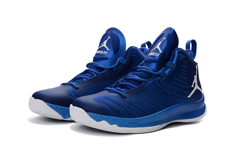 2016 Jordan Super Fly X Blue White Basketball Shoes