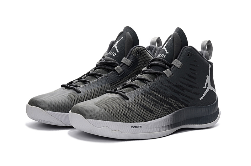 2016 Jordan Super Fly X Wolf Grey Basketball Shoes