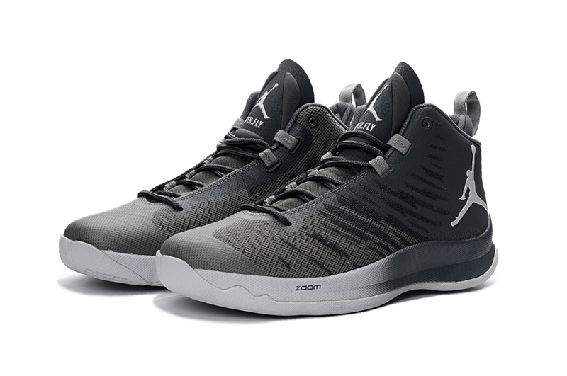 2016 Jordan Super Fly X Wolf Grey Basketball Shoes - Click Image to Close