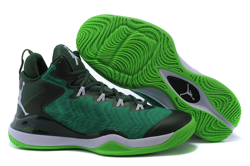 Green Black White 2015 Jordans Super.Fly 3 X - Click Image to Close