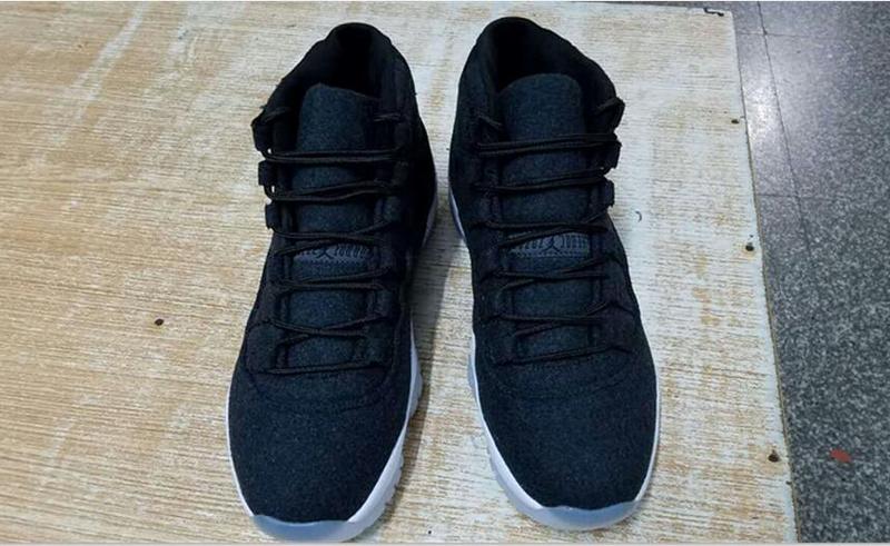 2016 Jordan XI Retro Wool Black White Shoes