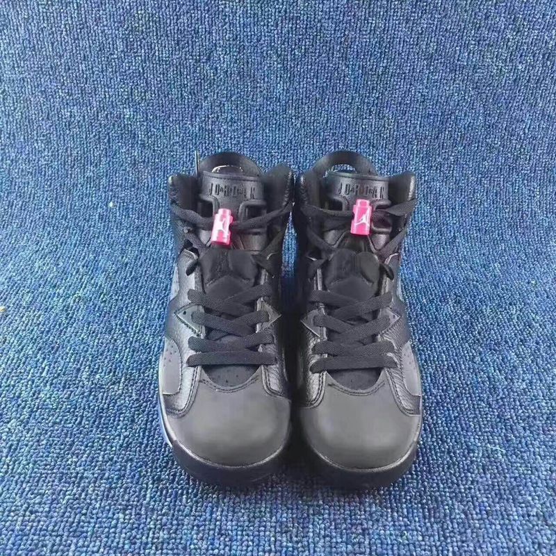 2017 Air Jordan 6 GS Black Pink Reflective Shoes