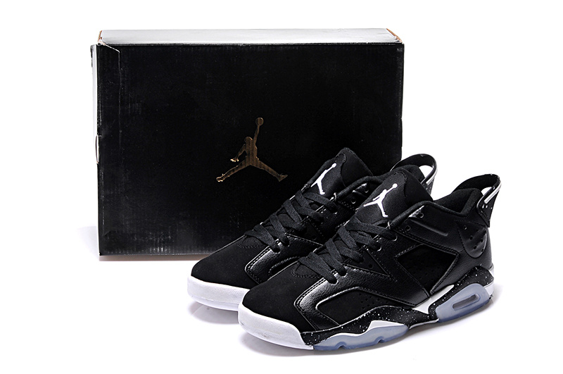 2015 Women Black White Air Jordan 6 Low Shoes - Click Image to Close