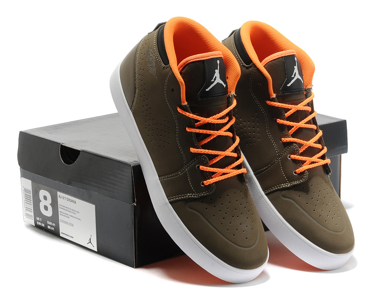 Casual Jordan 1 Coffe Orange Shoes - Click Image to Close