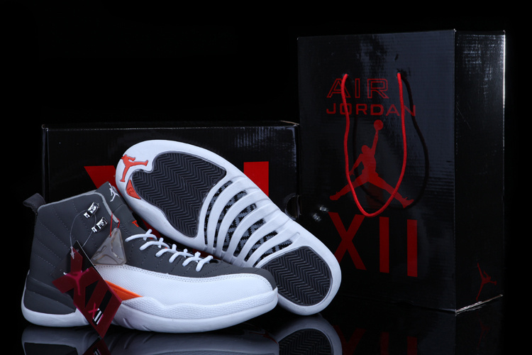 Chalcedony Air Jordan 12 Grey White Shoes