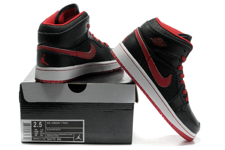 Air Jordan 1 Transparent Durable Sole Black Red