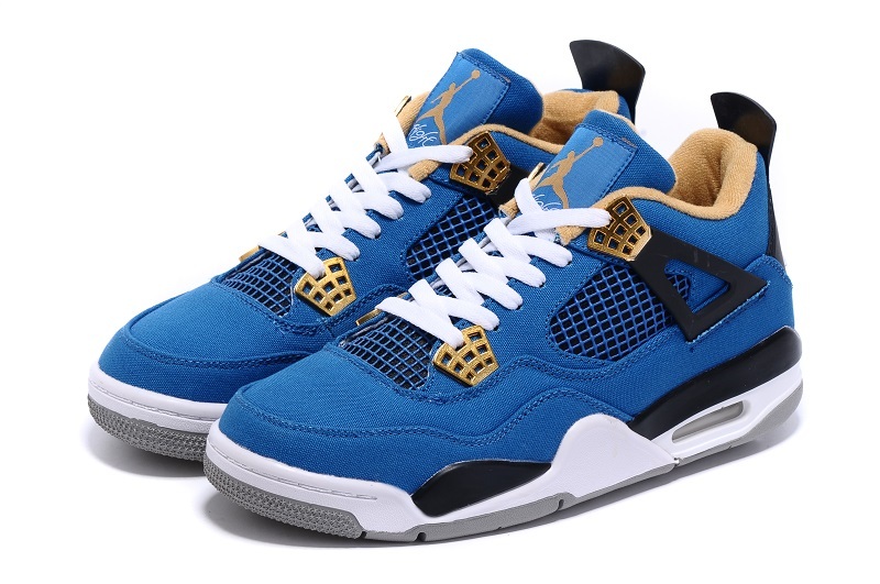 2015 Eminem x Carhartt x Air Jordan 4 Blue White Black Shoes - Click Image to Close