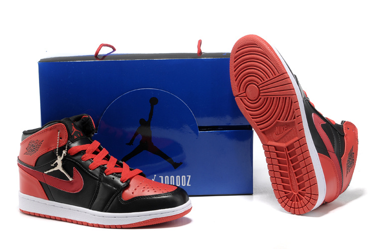 Hardcover Air Jordan 1 Black Red White Shoes