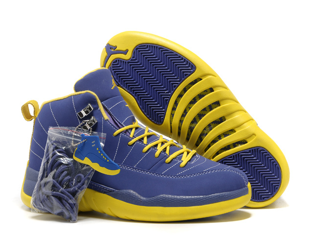 jordan 12 blue yellow