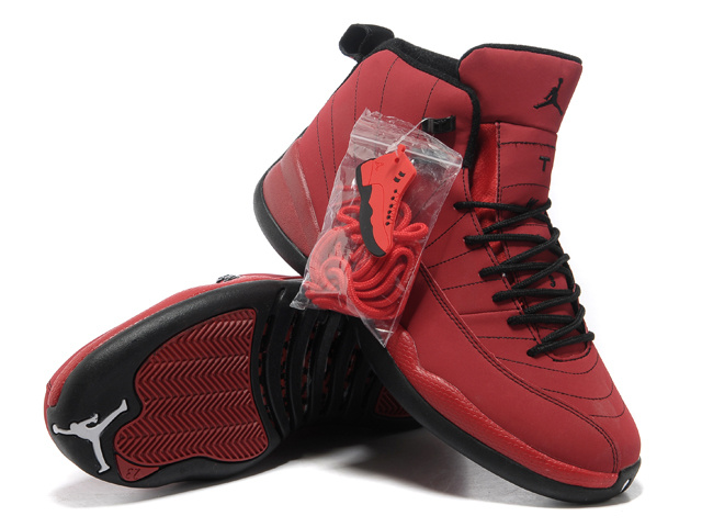 Hardcover Air Jordan 12 Red Black Shoes