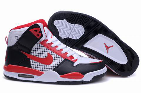 High Heel Air Jordan 4 Black White Red Shoes - Click Image to Close