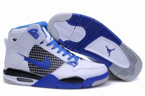 High Heel Air Jordan 4 White Blue Grey Shoes - Click Image to Close