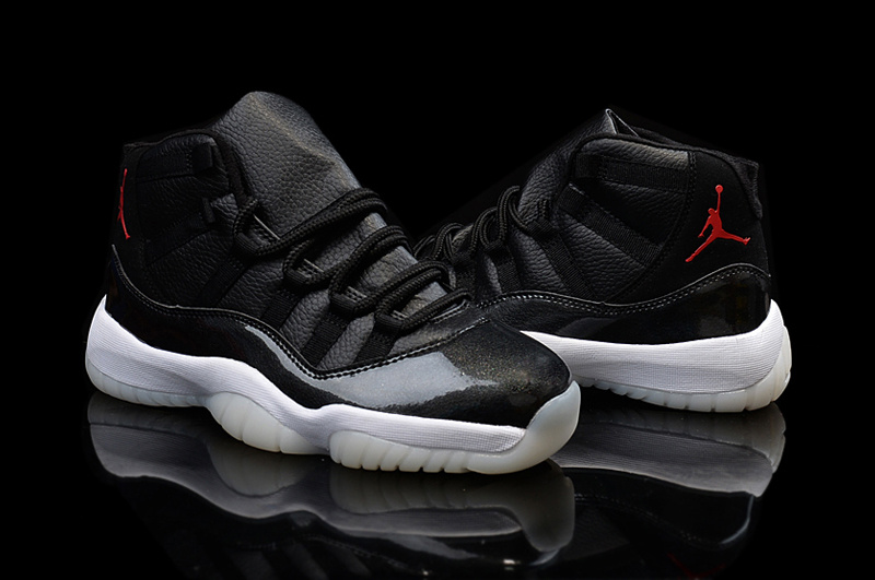 2015 Air Jordan 11 Retro Black Red Jumpman - Click Image to Close