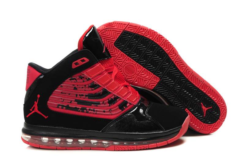 Air Jordan Big Ups Black Red - Click Image to Close