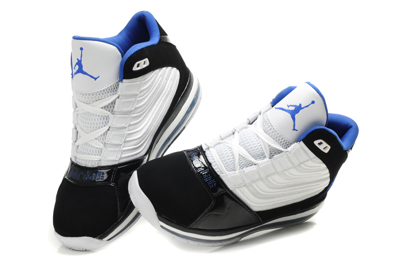 Air Jordan Big Ups Black White Blue