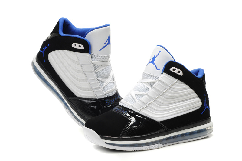 Air Jordan Big Ups Black White Blue