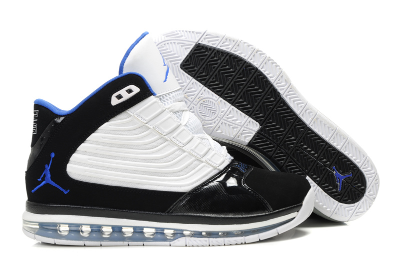 Air Jordan Big Ups Black White Blue - Click Image to Close