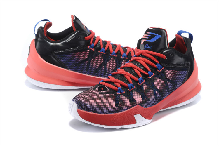 2015 Jordan Chris Paul 8 Playoffs Red Black Blue Shoes - Click Image to Close