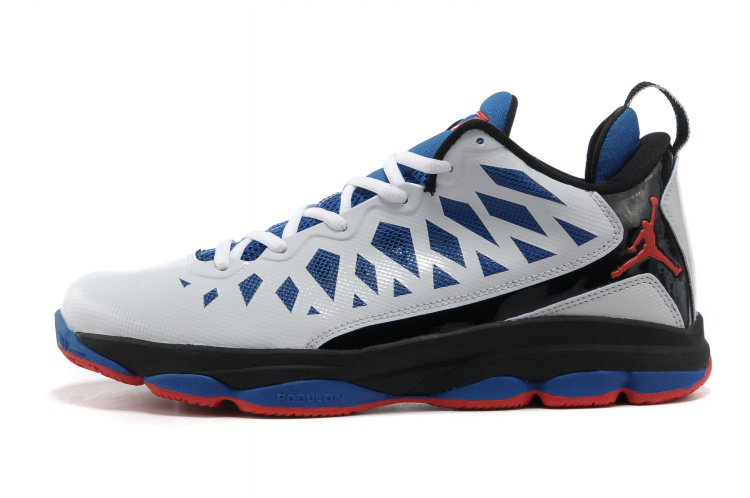 Jordan Christ Paul 6 White Blue Black Shoes - Click Image to Close