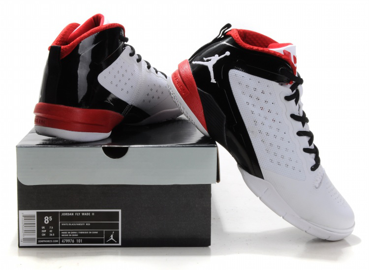 Jordan Fly Wade II White Black Red - Click Image to Close