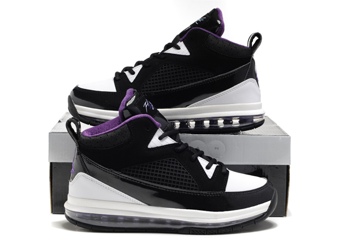 Jordan Fly Whole Palm Black White Purple Shoes - Click Image to Close