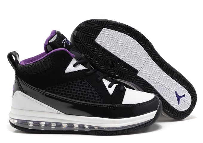 Jordan Fly Whole Palm Black White Purple Shoes - Click Image to Close