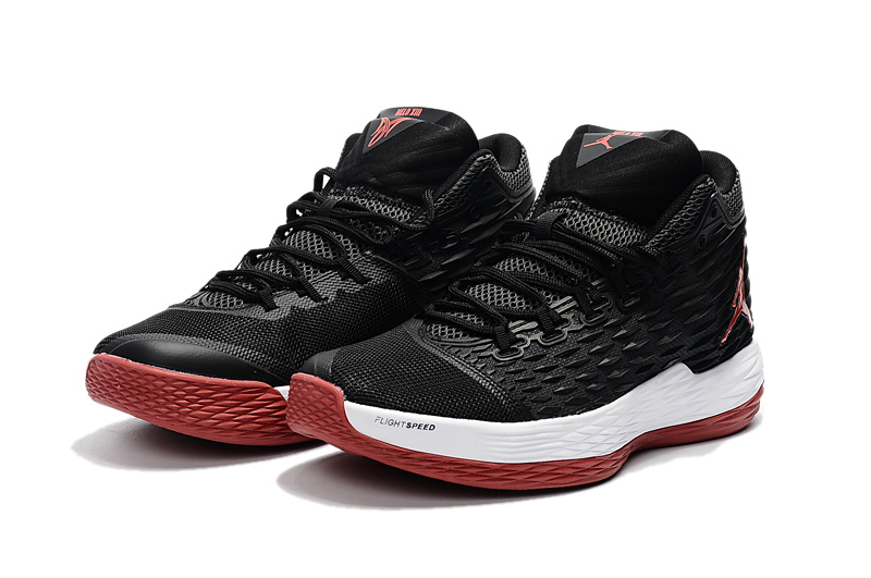 2017 Air Jordan Melo 13 Black Red White Shoes