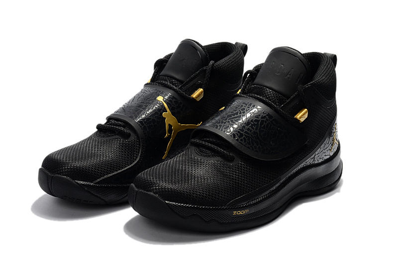 2017 Air Jordan SuperFly V Black Gold Shoes