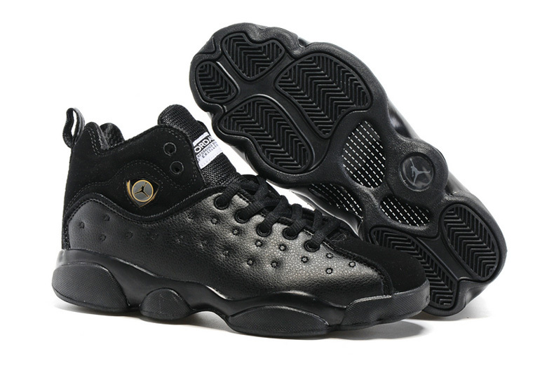 Jordan Team 2 GS All Black Shoes - Click Image to Close