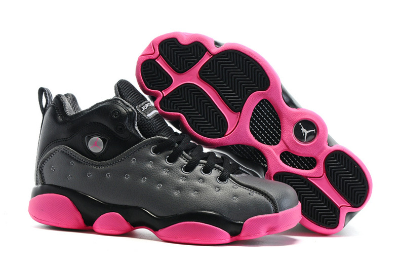 Jordan Team 2 GS Black Grey Pink Shoes