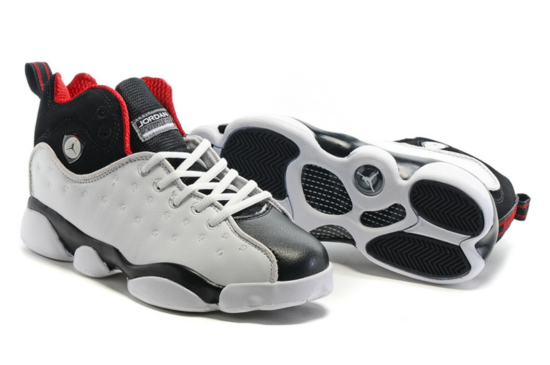 Jordan Team 2 GS White Black Red Shoes - Click Image to Close