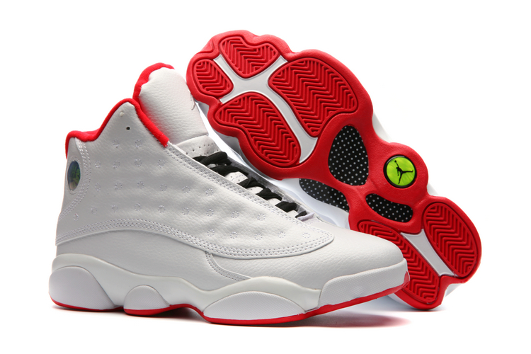 Jordans 13 White Red Shoes - Click Image to Close