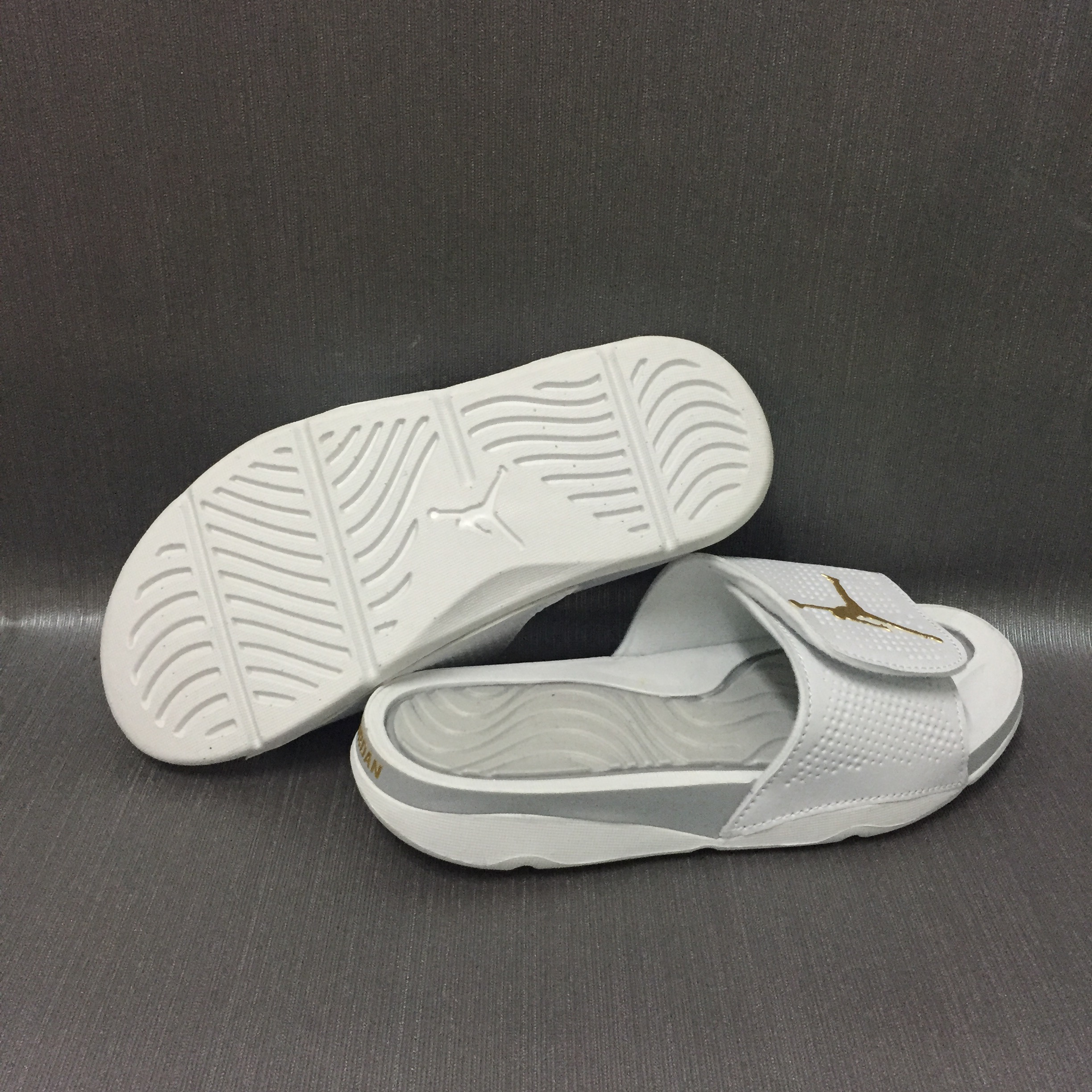 Jordans 4 Massage Hydro Gray White Sandle - Click Image to Close