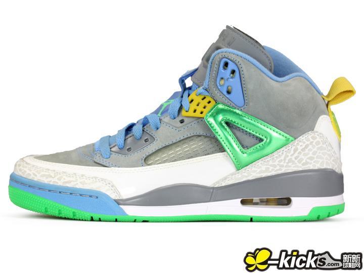 2015 Air Jordan 3.5 Grey Blue Green Yellow Shoes - Click Image to Close